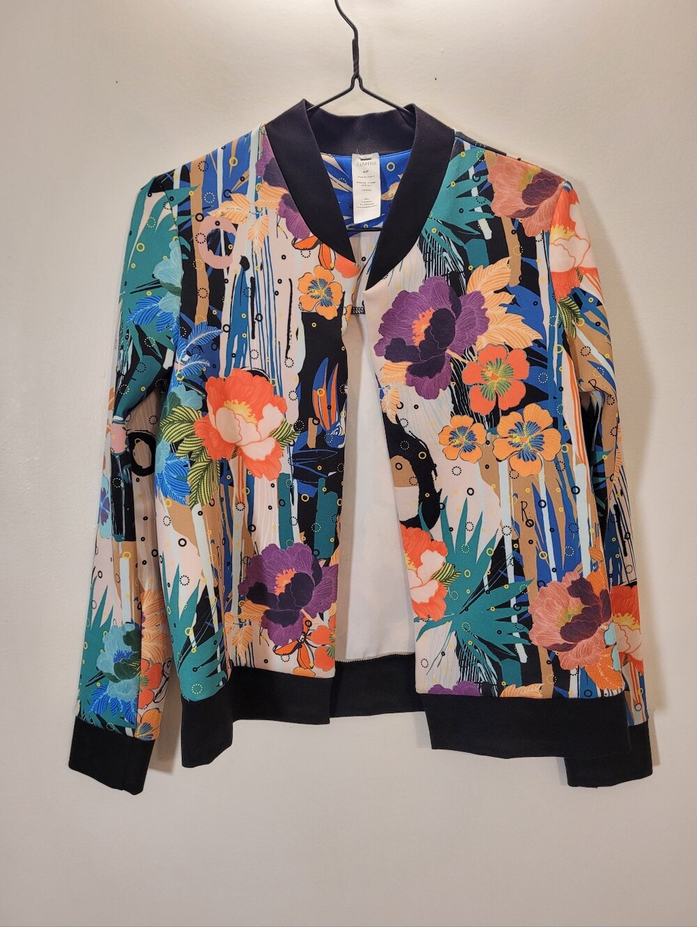 Arianne Lightweight Floral Multicolor Print Boho Cardigan - Size S
